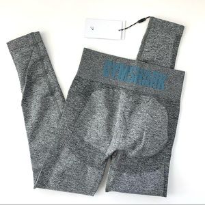 Gymshark High Waisted Flex Leggings Grey Blue Medium